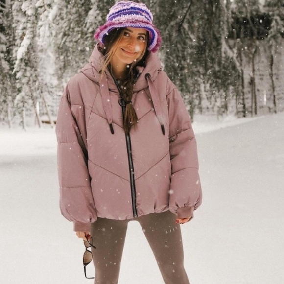 Zara Water Repellent Hooded Jacket Mauve - Picture 2 of 13